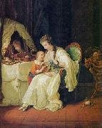 Johann Heinrich Wilhelm Tischbein Familienszene painting